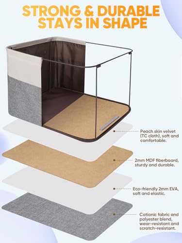 3 Pack Fabric Closet Storage Bins for Shelves (3 Count)