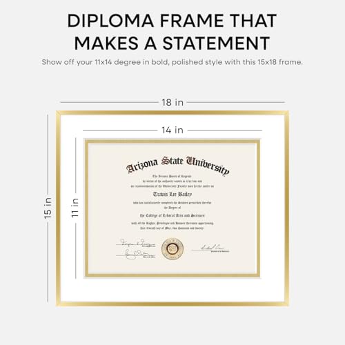 15x18 Gold Diploma Frame (3 Count)