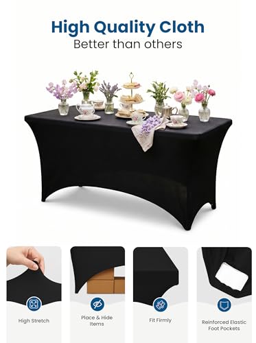 Spandex Table Cloth 4 Pack [6FT