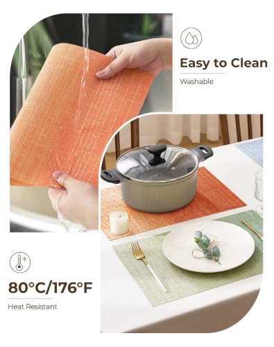 Woven Vinyl Fall Placemats Set of 4 (4 Count)