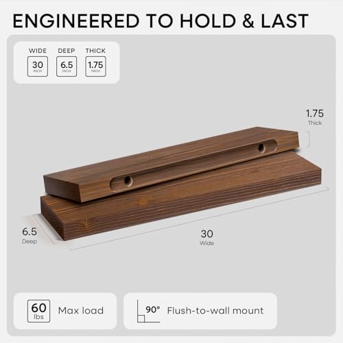 30 Inch Floating Shelves (3 Count)