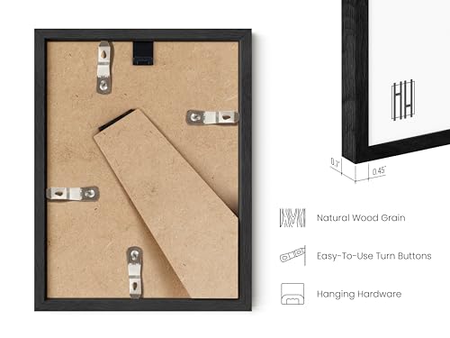 6x8 Black Oak Frame Set of 9