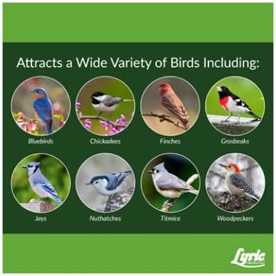 Lyric Fine Tunes Wild Bird Seed, No Waste Bird Food Mix, 5 lb. Bag. See the attached screenshot and the variated size for a consistent and positive customer experience.
