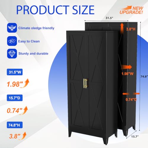 74.8" Tall Kitchen Pantry Cabinet