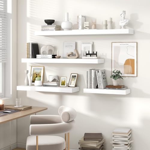 Floating Shelves 55.1" W x 10.3" D White Set of 1
