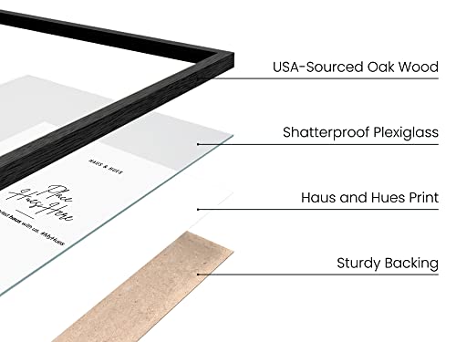 11x17 Black Oak Frame Set of 3 (3 Count)