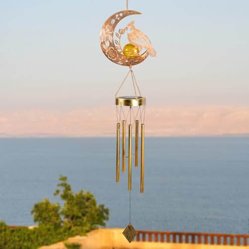 Moon Cardinal Wind Chimes Gift