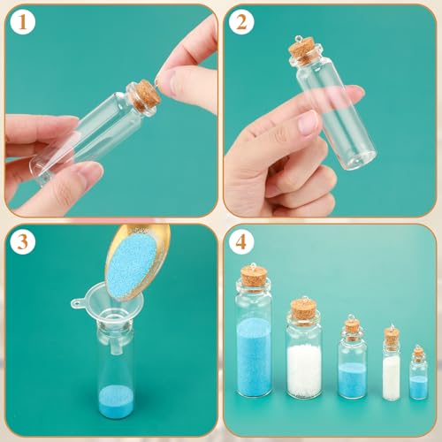 45 Pcs Spell Jar Mini Glass Potion Bottles Cork Stopper (98 Count)