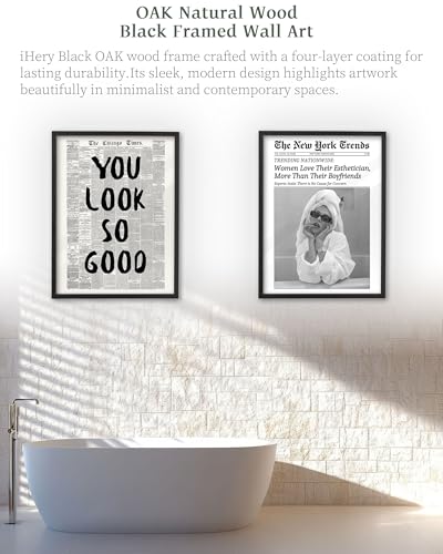 18x24in Women Love Their Esthetician Framed Bathroom Wall Art