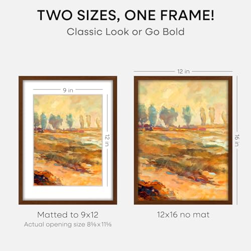 12x16 Brown Oak Picture Frame (2 Count)