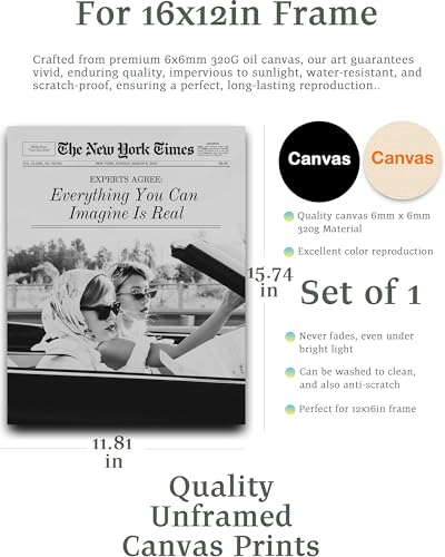 12x16in Everything You Can Imagine Unframed Newspaper Art