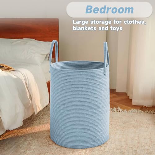 60L Cotton Rope Laundry Basket Hamper