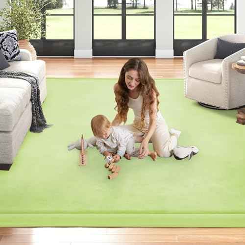 Baby Play Mat for Floor Nursery Muscle Mat Area Rug Playroom Rug 71x79" Elastic Foam 1.3" Thick Crawling Mat for Babies