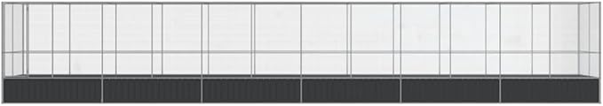 Large Bird Aviary with Extension, Outdoor Galvanized Steel Bird Cage, Galvanized Steel Outdoor Bird Aviary, Mesh Fence Bird House for Small Animals, 490.6"x81.5"x83.5"