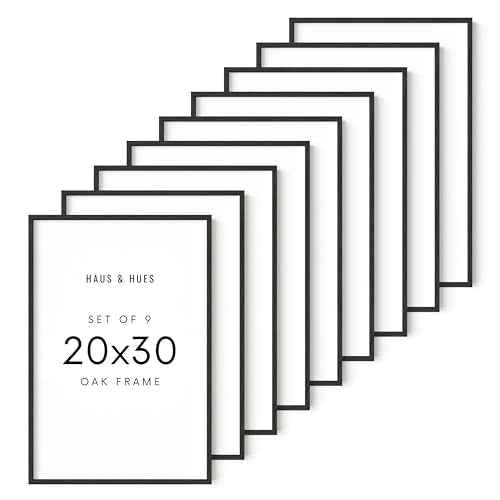 Standalone Black Oak Frame Set of 9