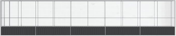Outdoor Aviary Bird Cage, Galvanized Steel Outside Ample Activity Space Birdcage, 410.4"x42.1"x83.5", -266