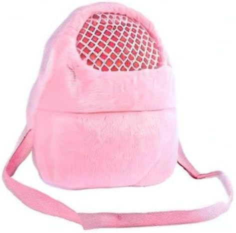 Litewoo Sugar Glider Carrier Portable Travel Bag, Warm Pouch and Breathable Outdoor Portable Tote Bag for Guinea Pig Hedgehog Chinchilla Sugar Glider Hamster Squirrel Small Animal (Pink)