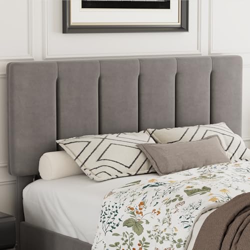 Full Size Bed Frame with Upholstered Headboard