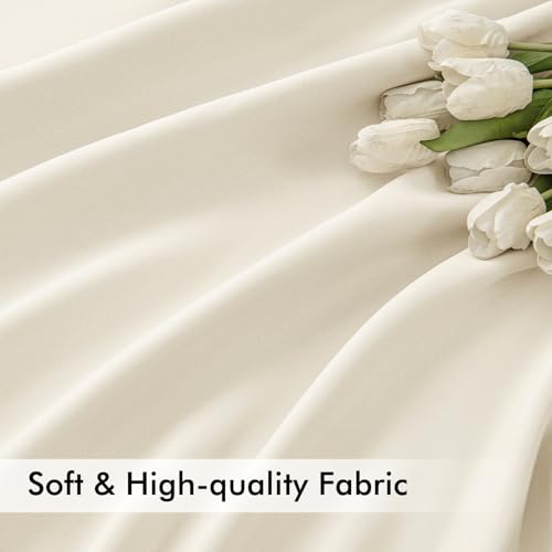 Birch Back Tab Blackout Curtains 52x96 Inch Long 2 Panels Set (2 Count)