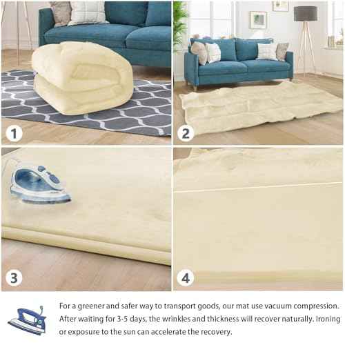 Baby Play Mat for Floor Nursery Rug Muscle Mat Area Rug Playroom Rug 79"x158" Playpen Mat Elastic Foam 1.3" Thick Crawling Mat for Babies