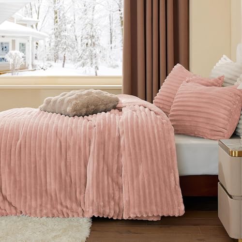 Fleece Oversized Queen Comforter Set