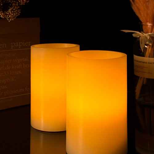 Real Wax Flickering Flameless Candles Battery Operated (2 Count)
