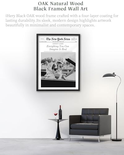 16x20in Everything You Can Imagine Is Real Framed Newspaper Art