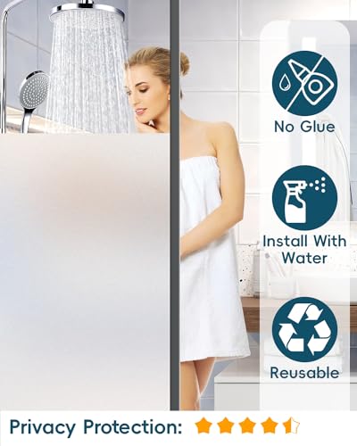 Frosted Glass Window Privacy Film Decorative with Tools (13947.6 sq inch)