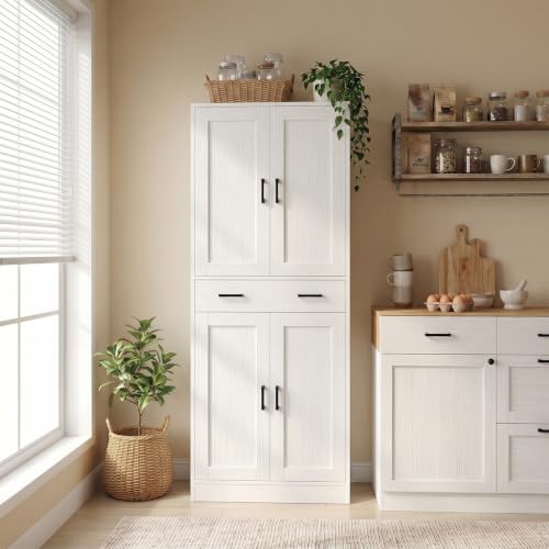 Rustic White Kitchen Pantry