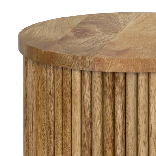 Draper 22" Wide Solid Wood Rectangular End Table in Auburn Brown