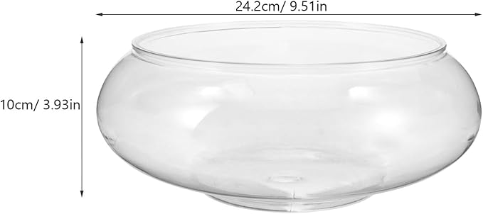 Clear Fish Bowl Vase Bubble Bowl Round Shallow Planter Terrarium Fish Bowl Aquatic Plant Pot Daffodil Pot Hydroponic Planter Fish Tank Aquarium Bowl