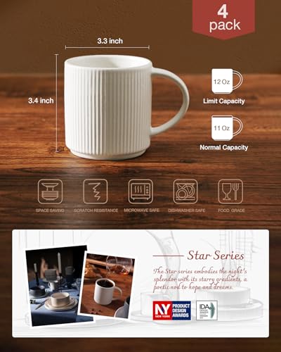 Coffee Mug Set of 4 (4 Count)
