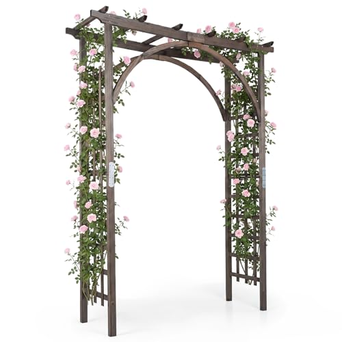 85" Wooden Garden Arch Trellis