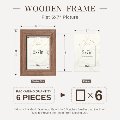 5x7 Picture Frame Set of 6