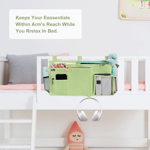 Bedside Caddy Hanging Bed Organizer Storage Bag Pocket for Bunk and Hospital Beds