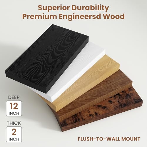 Deep Floating Shelves 40x12” Set of 2 (2 Count)