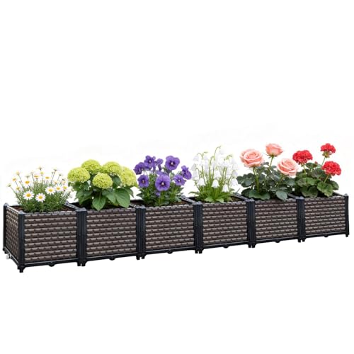 Large Planters for Outdoor Plants 14" Tall Planter Box