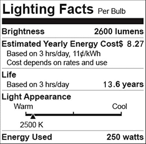 Heat Lamp Bulb R40 250 Watt 2 Pack Painted Red Infrared Glass Lamp Bulb for Food Service, Brooder Bulb, Chicks, Pet, Bathroom.