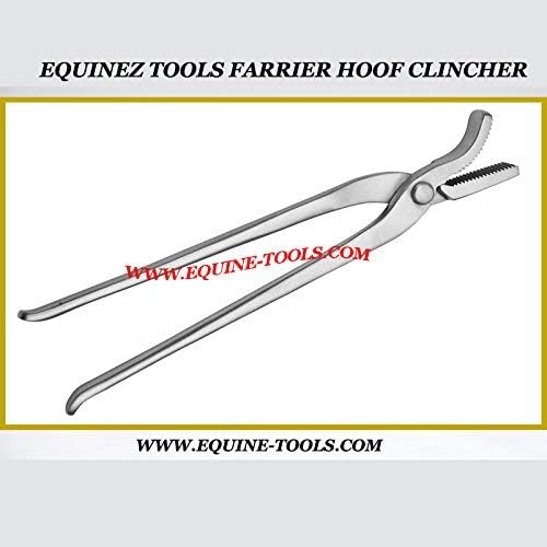 Horse Farrier Tool Kit – 9 Piece Complete Hoof Care Set with Hoof Nippers, Hoof Knife, Rasp, Clincher, Puller, Hammer & Grooming Tools – Professional Equine Hoof Trimming & Shoeing Kit for Farriers