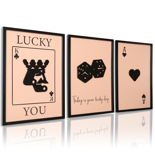 3D Wood Poker Wall Art (3 Count)