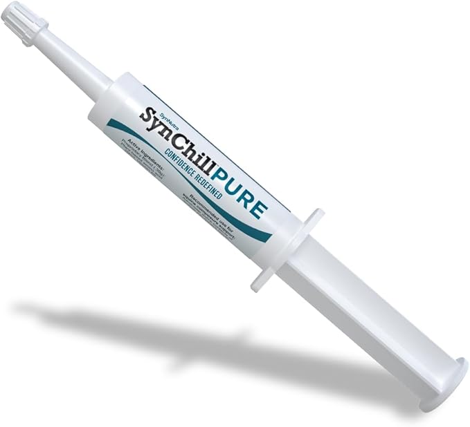 SynNutra Equine SynChill Pure – Non-Sedative Disposition Support for Horses – Plant-Based, L-Theanine-Free Formula for Calm, Confident Performance – 100% Natural & Competition Safe