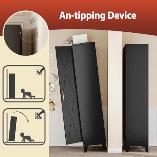 71" H Tall Kitchen Storage Cabinet with Doors