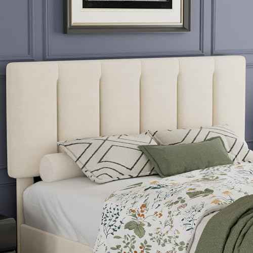 Queen Size Bed Frame with Upholstered Headboard