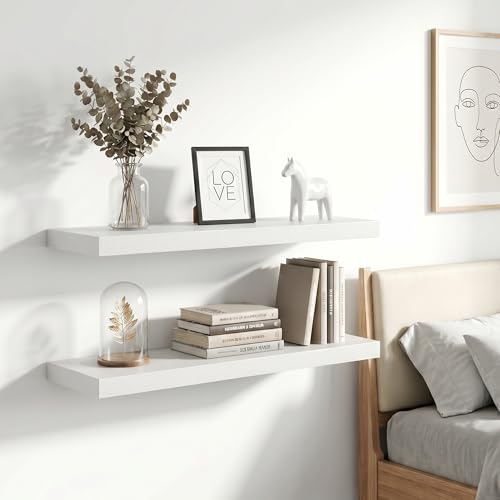 12 Inch Floating Shelves Wall Mounted for Display (2 Count)