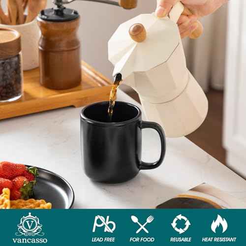 Stoneware Coffee Mugs Set (6 Count)