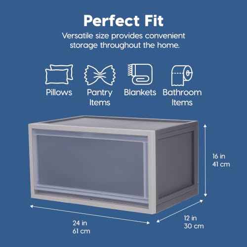 53 Qt Stackable Storage Bins (3 Count)