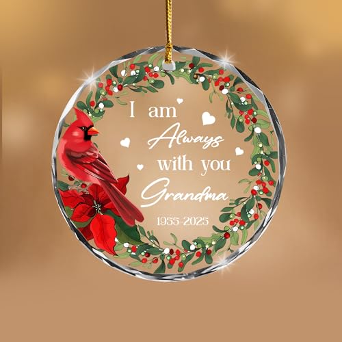 Personalized Cardinal Glass Ornament
