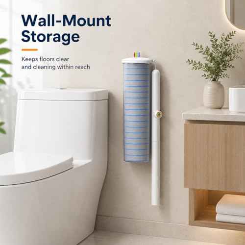 Disposable Toilet Brush with 48 Refills and Replaceable Scrubber Heads