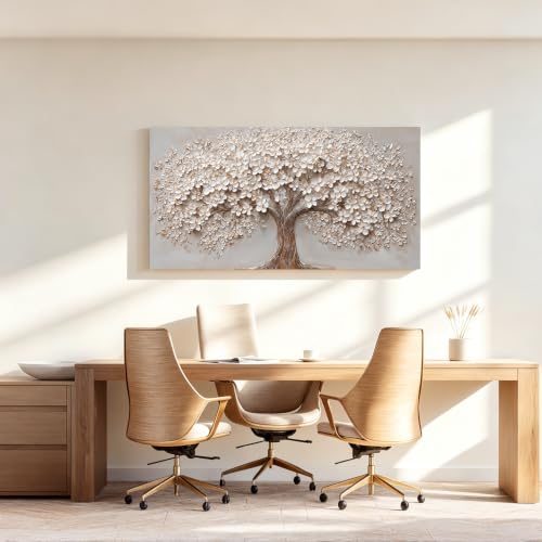 Canvas Wall Art Decor Prints Modern Botanical Wall Art Pictures for Living Room Tree of Life Wall Art Decor Prints Artwork for Walls Bedroom Office Decor 20" X 40"Printed Decorative Painting