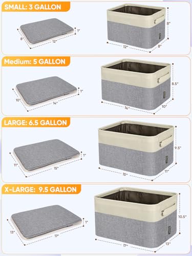 2 Pack Fabric Closet Storage Bins for Shelves (2 Count)